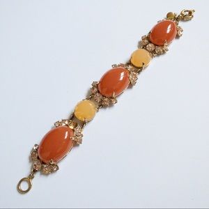 J.Crew Women’s Orange Cabochon Fan Bracelet